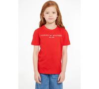 Tommy Hilfiger Kinder Unisex T-Shirt Kurzarm Essential Tee Rundhalsausschnitt, Rot (Deep Crimson), 4 Jahre