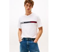 T-Shirt TOMMY HILFIGER "HILFIGER CHEST INSERT TEE", Herren, Gr. XXXL, weiß, Single Jersey, Obermaterial: 100% Baumwolle, casual, Rundhals, Kurzarm, Shirts (74043359-XXXL) weiß
