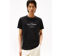 Tommy Hilfiger Herren T-Shirt Kurzarm Stack Graphic Tee mit Rundhalsausschnitt, Schwarz (Black), XXL