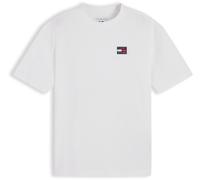 T-Shirt TOMMY HILFIGER, Mädchen, Gr. 10 (140), weiß, Single Jersey, Obermaterial: 100% Baumwolle, unifarben, regular fit normal, Rundhals, abgesteppte Kante, Shirts T-Shirt, Rundhalsausschnitt, Regula
