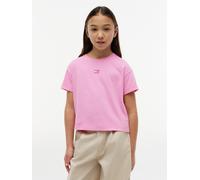 T-Shirt TOMMY HILFIGER, Mädchen, Gr. 14 (164), pink daisy, Single Jersey, Obermaterial: 100% Baumwolle, unifarben, regular fit normal, Rundhals, abgesteppte Kante, Shirts T-Shirt, Regular Fit, Rundhal