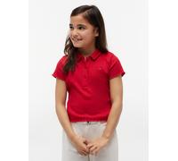 T-Shirt TOMMY HILFIGER, Mädchen, Gr. 16 (176), rot (primary rot), Single Jersey, Obermaterial: 94% Baumwolle, 6% Elasthan, unifarben, regular fit normal, Rundhals, eingesetzt gewellter Abschluss, Shir