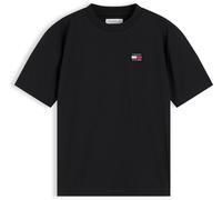T-Shirt TOMMY HILFIGER, Mädchen, Gr. 16 (176), schwarz, Single Jersey, Obermaterial: 100% Baumwolle, unifarben, regular fit normal, Rundhals, abgesteppte Kante, Shirts T-Shirt, Rundhalsausschnitt, Reg