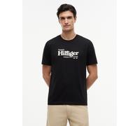 T-Shirt TOMMY HILFIGER "NAUTICAL CHEST GRAPHIC REGULAR", Herren, Gr. L, schwarz, Obermaterial: 100% Baumwolle, regular fit normal, Rundhals, Shirts T-Shirt (46823153-L) schwarz