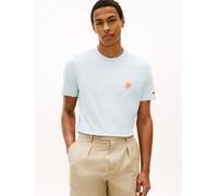 T-Shirt TOMMY HILFIGER "SCRIPT MONOGRAM SWIMSHOP", Herren, Gr. L, keepsake blau, Single Jersey, Obermaterial: 100% Baumwolle, regular fit normal, Rundhals, Shirts T-Shirt, aus Jersey mit Logo-Stickere