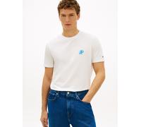 Tommy Hilfiger Regular Fit T-Shirt aus reiner Baumwolle in Ecru, Größe XXL