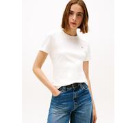 Tommy Hilfiger Damen T-Shirt Kurzarm Slim Cody Rundhalsausschnitt