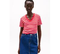 Tommy Hilfiger "SLIM CODY V-NK SS mit V-Ausschnitt und Streifen" Baumwolle, slim fit (37014521-XS)