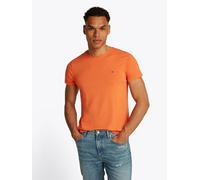 Tommy Hilfiger Slim Fit T-Shirt aus Baumwoll-Mix in Orange, Größe L