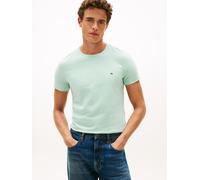 Tommy Hilfiger "STRETCH SLIM FIT TEE mit Rundhals und Logostickerei" unifarben, casual, slim fit, Baumwollmix, Rundhals (97026457-XL) crushed mint