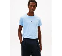 T-Shirt TOMMY HILFIGER "TOMMY LOGO TEE", Herren, Gr. XXL, well water, Single Jersey, Obermaterial: 100% Baumwolle, Rundhals, Shirts T-Shirt (35907635-XXL) well water