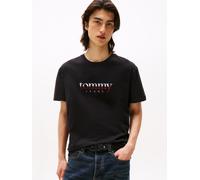 Tommy Jeans Herren T-Shirt Kurzarm Tee Regular Fit, Schwarz (Black), L