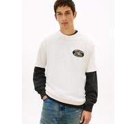 Tommy Jeans Relaxed Fit T-Shirt aus reiner Baumwolle in Offwhite, Größe XL