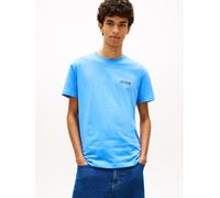 T-Shirt TOMMY JEANS "REGULAR VINTAGE LA BACK", Damen, Gr. XXL, blau twilight, Single Jersey, Obermaterial: 100% Baumwolle, unifarben, regular fit normal, Rundhals, eingesetzt abgesteppte Kante, Shirts