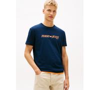 Tommy Jeans - Klassisches T-Shirt im Vintage-Stil blau - Gr. - M