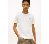 T-Shirt TOMMY JEANS "TJM EXTRA SLIM 3 PACK", Herren, Gr. L, ecru, ecru, ecru, Single Jersey, Obermaterial: 100% Baumwolle, slim fit normal, Rundhals, eingesetzt abgesteppte Kante, Shirts T-Shirt, Mit