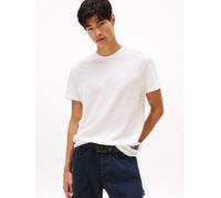 T-Shirt TOMMY JEANS "TJM REG ATHL DEPT BACK EXT", Herren, Gr. L, beige (ecru), Single Jersey, Obermaterial: 100% Baumwolle, regular fit, Rundhals, Shirts T-Shirt, mit Rückenprint, regular fit (5928973