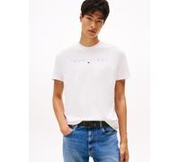Tommy Jeans Linear Logo Regular Fit Kurzarm-t-shirt XL Ecru Multi