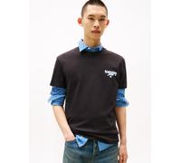 T-Shirt TOMMY JEANS "TJM REG SIGNATURE CITY TEE", Herren, Gr. S, schwarz, Single Jersey, Obermaterial: 100% Baumwolle, regular fit, Rundhals, Shirts T-Shirt, mit großem Rückenprint (94738252-S)