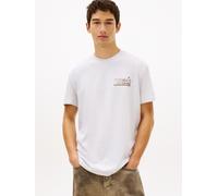 T-Shirt TOMMY JEANS "TJM REGULAR GYM BLOCK", Herren, Gr. XXL, ice grau heather, Single Jersey, Obermaterial: 100% Baumwolle, unifarben, regular fit normal, Rundhals, eingesetzt abgesteppte Kante, Shir