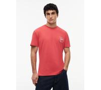 T-Shirt TOMMY JEANS "TJM REGULAR SIGNATURE FLAG", Herren, Gr. 3XL, rot (anthem rot), Single Jersey, Obermaterial: 100% Baumwolle, regular fit normal, Rundhals, Shirts T-Shirt (47450328-XXXL) anthem ro