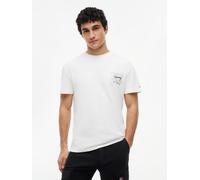 T-Shirt TOMMY JEANS "TJM REGULAR SIGNATURE FLAG", Herren, Gr. L, ecru, Single Jersey, Obermaterial: 100% Baumwolle, regular fit normal, Rundhals, Shirts T-Shirt (52521164-L) ecru