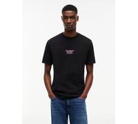T-Shirt TOMMY JEANS "TJM RELAX FIT SAILBOAT", Herren, Gr. M, schwarz, Single Jersey, Obermaterial: 100% Baumwolle, relaxed fit normal, Rundhals, Shirts T-Shirt, aus Jersey mit Rückengrafik (64343256-M
