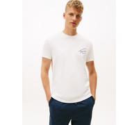 T-Shirt TOMMY JEANS "TJM SIGN BACKPRINT", Jungen, Gr. 3XL, ecru, Single Jersey, Obermaterial: 100% Baumwolle, regular fit normal, Rundhals, Shirts T-Shirt, mit Rückenprint, regular fit, Rundhals (2104