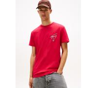 T-Shirt TOMMY JEANS "TJM SIGN CITY TEE EXT", Herren, Gr. 4XL, bohemian rose, Single Jersey, Obermaterial: 100% Baumwolle, regular fit hüftbedeckend, Rundhals, Shirts T-Shirt, Rundhals, regular fit, gr