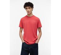 T-Shirt TOMMY JEANS "TJM SLIM LINEAR CHEST TEE EXT", Herren, Gr. L, anthem rot, Single Jersey, Obermaterial: 100% Baumwolle, regular fit normal, Rundhals, eingesetzt abgesteppte Kante, Shirts T-Shirt,
