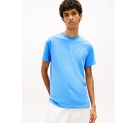 Tommy Jeans - Slim Fit T-Shirt mit länglichem Logo blau - Gr. - L
