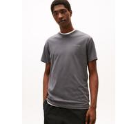 T-Shirt TOMMY JEANS "TJM SLIM LINEAR CHEST TEE EXT", Herren, Gr. L, washed schwarz, Single Jersey, Obermaterial: 100% Baumwolle, regular fit normal, Rundhals, eingesetzt abgesteppte Kante, Shirts T-Sh