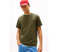 T-Shirt TOMMY JEANS "TJM SLIM LINEAR CHEST TEE EXT", Herren, Gr. M, dunkelgrünery, Single Jersey, Obermaterial: 100% Baumwolle, regular fit normal, Rundhals, eingesetzt abgesteppte Kante, Shirts T-Shi