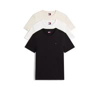 Tommy Jeans Herren TJM Xslim 3 Pack Tee Dm0dm21579 S/S T-Shirt, Multi (Ecru/Desert Sand Dune/Black), S EU