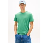 T-Shirt TOMMY JEANS "TJM XSLIM JASPE HTR TEE EXT", Herren, Gr. 3XL, bahama grün htr, Single Jersey, Obermaterial: 60% Baumwolle, 40% Polyester, Basic, slim fit normal, Rundhals, eingesetzt abgesteppte
