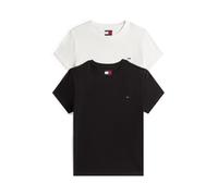 Tommy Jeans Damen Tjw 2pack C-Neck Tee Dw0dw21366 S/S T-Shirt, Multi (Ecru/Black), XL EU