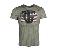 T-Shirt TOP GUN "TG20201113", Damen, Gr. 48S, grün (olive), Obermaterial: 100% Baumwolle, Shirts T-Shirt (98238151-S) olive