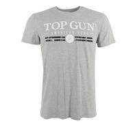 T-Shirt TOP GUN "TG20201130", Damen, Gr. 56XXL, grau (grau mélange), Obermaterial: 100% Baumwolle, Shirts T-Shirt (12651425-XXL) grau mélange