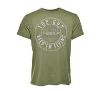 T-Shirt TOP GUN "TG20212109", Damen, Gr. 56XXL, grün (oliv), Obermaterial: 100% Baumwolle, Shirts T-Shirt (17939616-XXL) oliv