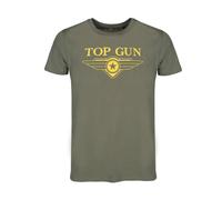 T-Shirt TOP GUN "TG2024002", Herren, Gr. 54XL, grün (olive), Obermaterial:100% Baumwolle, Shirts T-Shirt (35306935-XL) olive