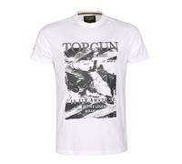 T-Shirt TOP GUN "TG25009", Herren, Gr. 48S, weiß, Obermaterial: 100% Baumwolle, Shirts T-Shirt (81836540-S) weiß