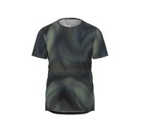 T-Shirt TRIGEMA "TRIGEMA COOLMAX Sport T-Shirt", Damen, Gr. XL, schwarz, bunt, Trikot, 100% Polyester (recycelt), Rundhals, Shirts T-Shirt (88101217-XL) schwarz, bunt