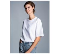T-Shirt TRIGEMA "TRIGEMA Heavy Oversized T-Shirt", Damen, Gr. M, weiß, Single Jersey, 100% Baumwolle, Rundhals, Shirts T-Shirt (12343134-M) weiß
