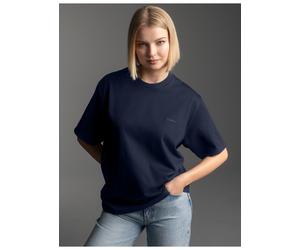 T-Shirt TRIGEMA "TRIGEMA Heavy Oversized T-Shirt", Damen, Gr. S, blau (navy), Single Jersey, 100% Baumwolle, Rundhals, Shirts T-Shirt (68794114-S) navy