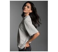 T-Shirt TRIGEMA "TRIGEMA Heavy Oversized T-Shirt", Damen, Gr. XL, grau, melange, 100% Baumwolle, Shirts T-Shirt (19031450-XL) grau, melange