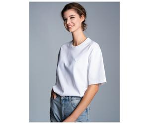 T-Shirt TRIGEMA "TRIGEMA Heavy Oversized T-Shirt", Damen, Gr. XXL, weiß, Single Jersey, 100% Baumwolle, Rundhals, Shirts T-Shirt (12343134-XXL) weiß