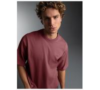 T-Shirt TRIGEMA "TRIGEMA Heavy Oversized T-Shirt", Herren, Gr. M, mahagoni, Single Jersey, 100% Baumwolle, Rundhals, Shirts T-Shirt (19502009-M) mahagoni