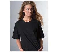 T-Shirt TRIGEMA "TRIGEMA Heavy Oversized T-Shirt mit 3D-Motiv", Damen, Gr. 3XL, schwarz, 100% Baumwolle, Shirts T-Shirt (15467933-XXXL) schwarz