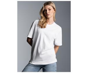 T-Shirt TRIGEMA "TRIGEMA Heavy T-Shirt aus 100% recycelter Baumwolle", Damen, Gr. 3XL, weiß, 100% Baumwolle (recycelt), Basic, Shirts T-Shirt (68156717-XXXL) weiß