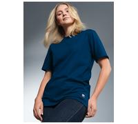 T-Shirt TRIGEMA "TRIGEMA Heavy T-Shirt aus 100% recycelter Baumwolle", Damen, Gr. L, night, blau, 100% Baumwolle (recycelt), Basic, Shirts T-Shirt (15420334-L) night, blau